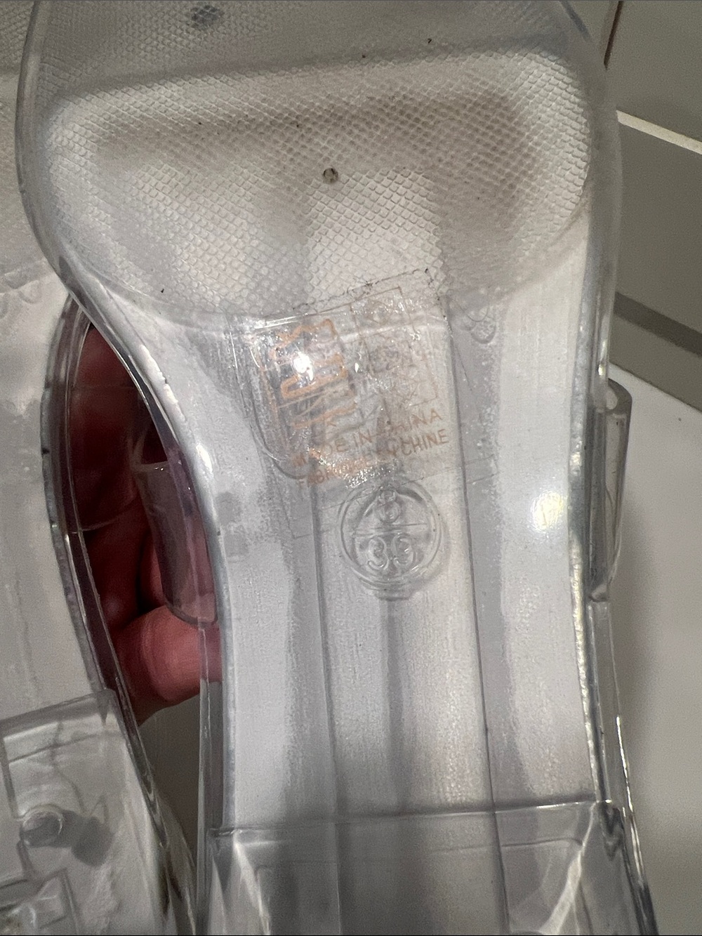 Jeffrey Campbell Transparent Clear Ankle-Strap Sandals kitty heel - Picture 5 of 5